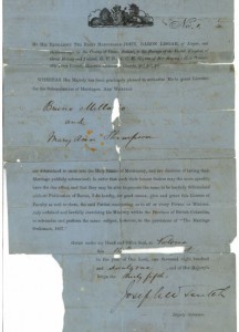 BC marriage certificate No. 1 