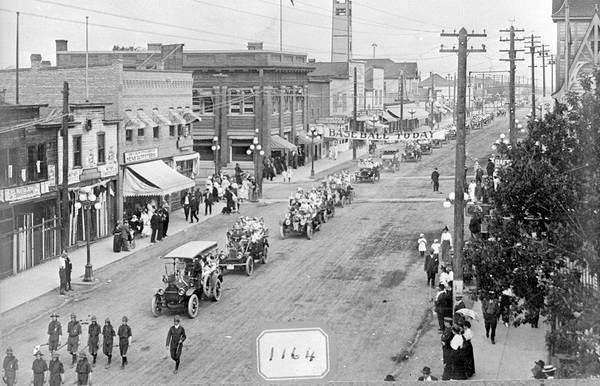 Parade on Victoria Street, Kamloops.