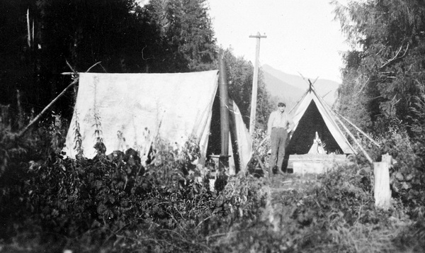 Hendrick Aalten, clearing right of way for Canadian Pacific Railway near Nakusp.